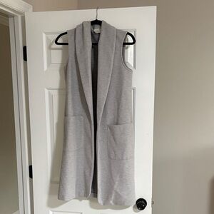 Joie Light Gray Open Front Vest
